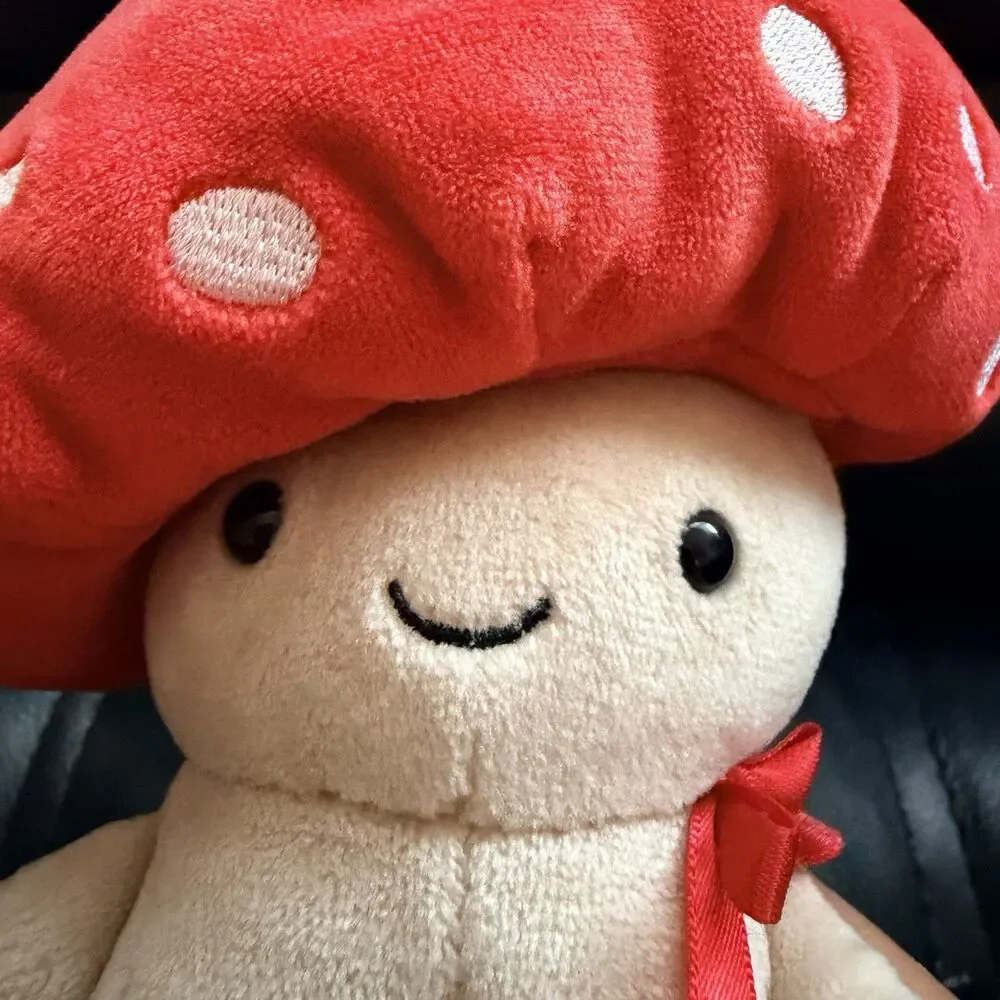 Jellycat Amuseable Mushroom Plush Red Toadstool Stuffed Toy 7” Soft Doll Retired